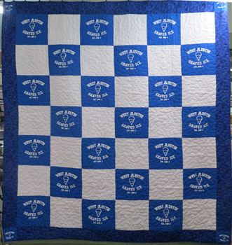 Checkerboard Quilt with alternating blocks