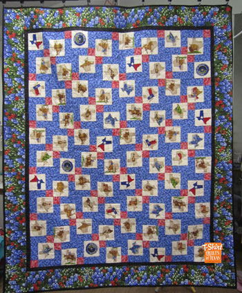 Custom quilt made for 'ranch' house in the Hill Country of Texas.